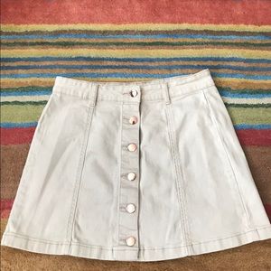 Forever 21 Khaki Denim Skirt